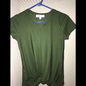 Women green blouse